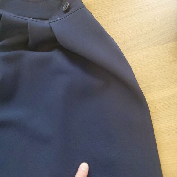 Vintage 60s/70s Bobbie Brooks Navy Pleated Wrap Skirt - Picture 13 of 14